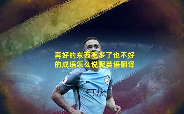 再好的东西吃多了也不好的成语怎么说呢英语翻译