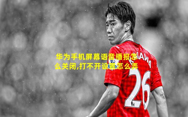 华为手机屏幕语音播报怎么关闭,打不开设置怎么弄