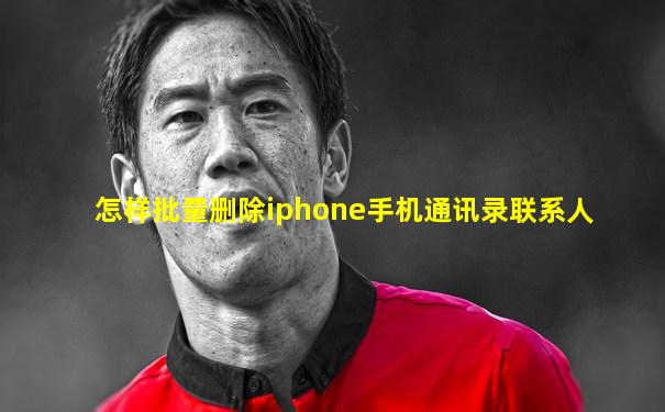 怎样批量删除iphone手机通讯录联系人