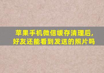 苹果手机微信缓存清理后,好友还能看到发送的照片吗