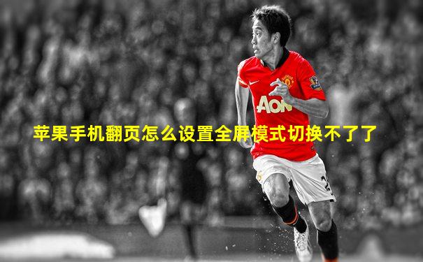 苹果手机翻页怎么设置全屏模式切换不了了