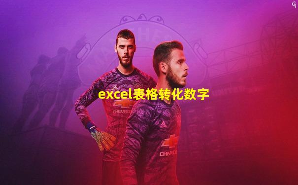 excel表格转化数字