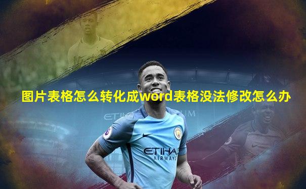 图片表格怎么转化成word表格没法修改怎么办