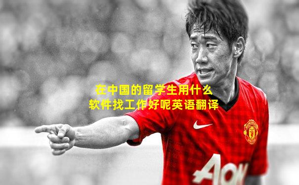 在中国的留学生用什么软件找工作好呢英语翻译