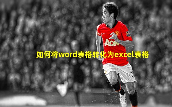如何将word表格转化为excel表格